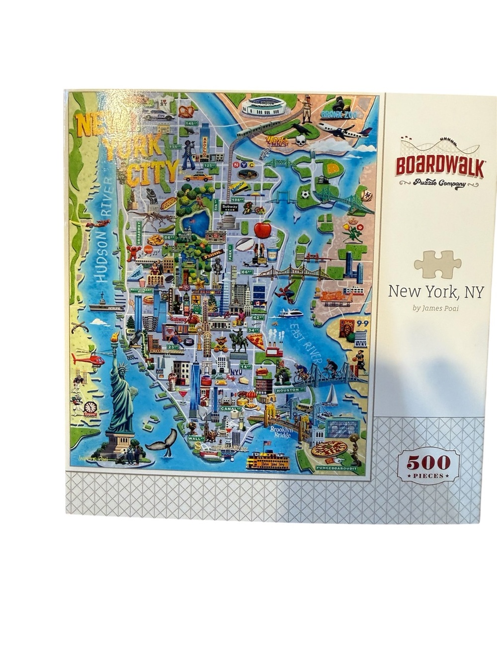 Boardwalk Puzzles New York NY 500 Pieces Jigsaw Puzzle By James Poai NYC Map New